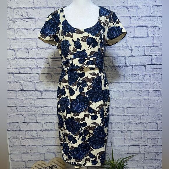 Boden Silk Linen Cap Sleeve Dress - Picture 1 of 12